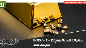 سعر الذهب اليوم 25-1-2020