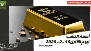 أسعار الذهب ليوم الاثنين 10 - 2 - 2020