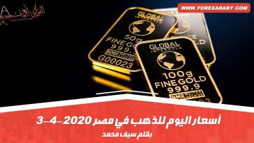 أسعار اليوم للذهب في مصر 3-4-2020