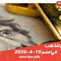 السعر الحالي للذهب في مصر 15-4-2020