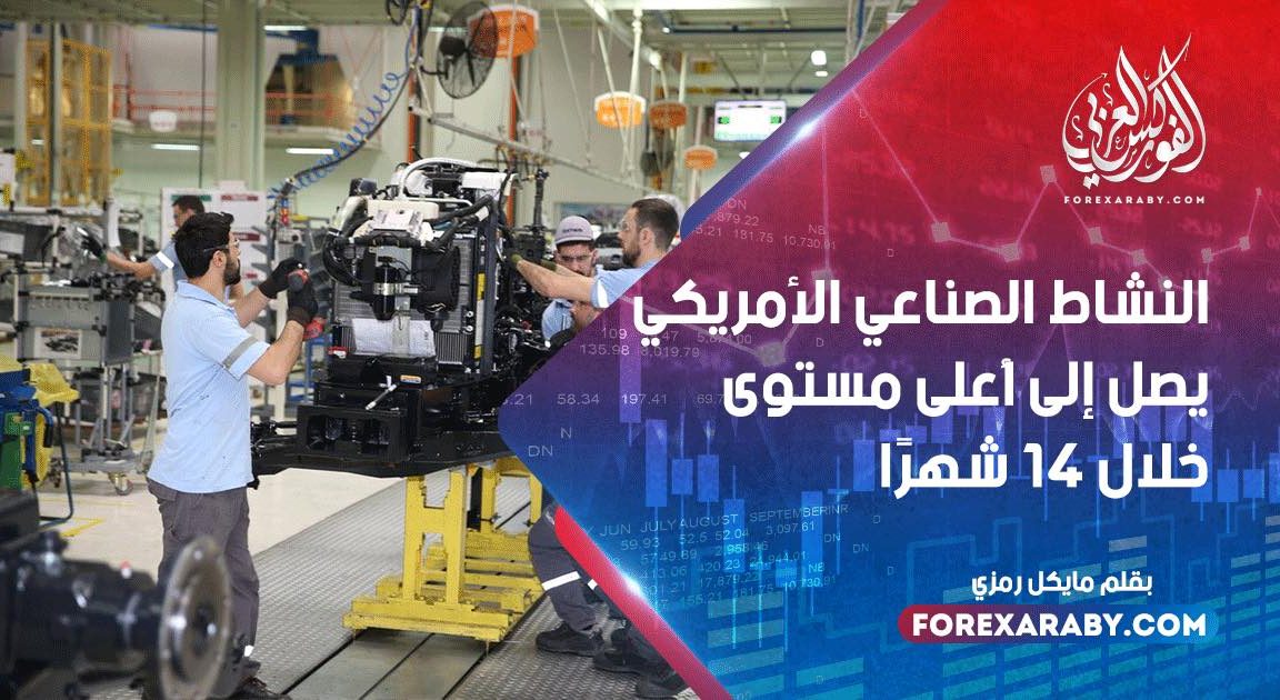 النشاط الصناعي الأمريكي يصل إلى أعلى مستوى خلال 14 شهرًا