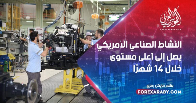 النشاط الصناعي الأمريكي يصل إلى أعلى مستوى خلال 14 شهرًا