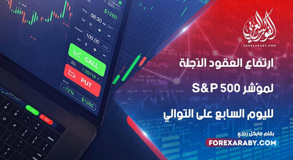 ارتفعت العقود الآجلة لمؤشر ستاندرد آند بورز لليوم السابع على التوالي