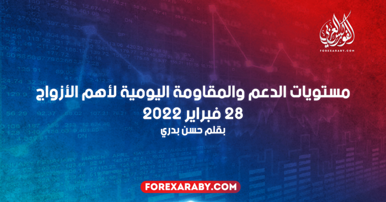 مستويات الدعم والمقاومة اليومية لأهم الأزواج | 28 فبراير 2022