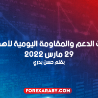 مستويات الدعم و المقاومة اليومية لأهم الأزواج | 29 مارس 2022