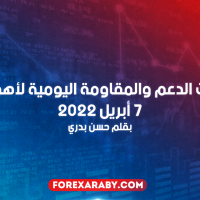 مستويات الدعم و المقاومة اليومية لأهم الأزواج | 7 أبريل 2022