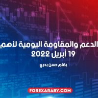 مستويات الدعم و المقاومة اليومية لأهم الأزواج | 19 أبريل 2022
