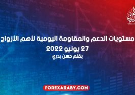 مستويات الدعم و المقاومة اليومية لأهم الأزواج | 27 يونيو 2022