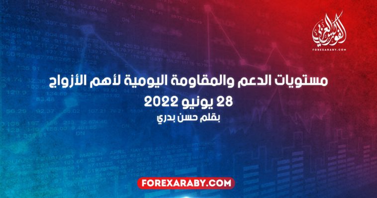 مستويات الدعم و المقاومة اليومية لأهم الأزواج | 28 يونيو 2022