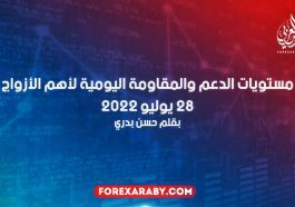 مستويات الدعم و المقاومة اليومية لأهم الأزواج | 28 يوليو 2022