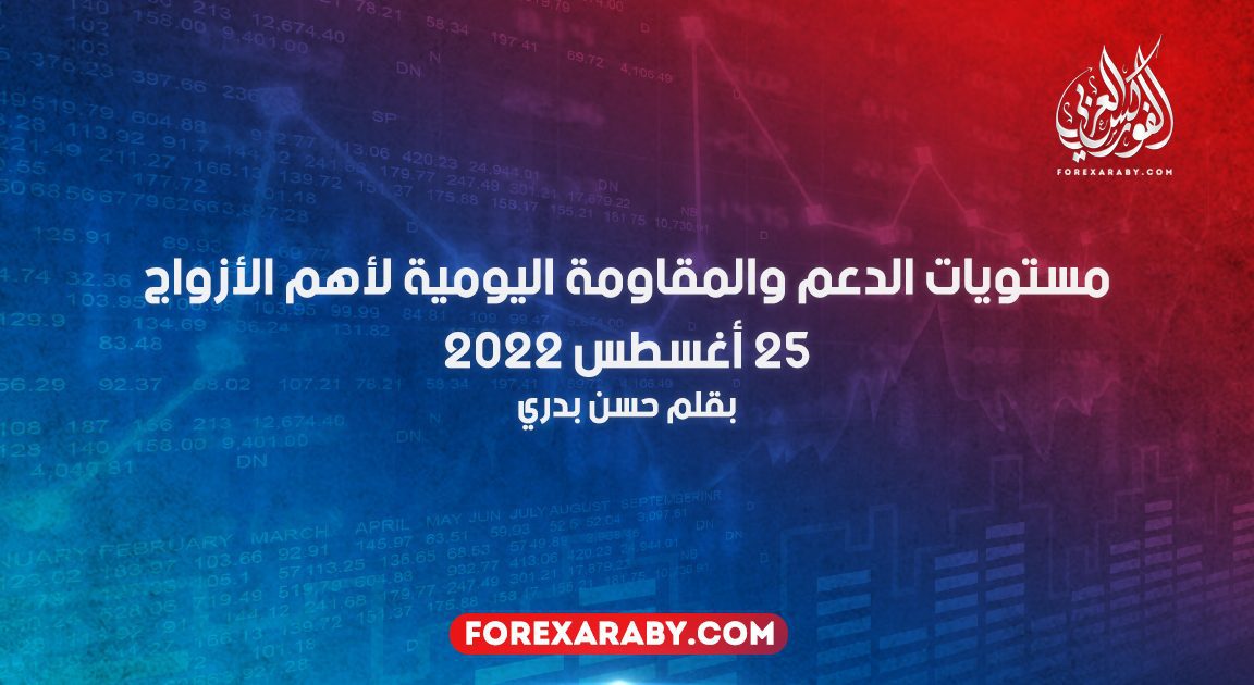 مستويات الدعم و المقاومة اليومية لأهم الأزواج | 25 أغسطس 2022