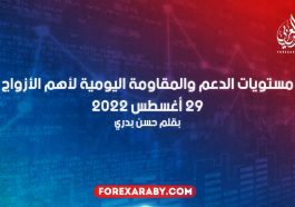 مستويات الدعم و المقاومة اليومية لأهم الأزواج | 29 أغسطس 2022