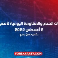 مستويات الدعم و المقاومة اليومية لأهم الأزواج | 2 أغسطس 2022