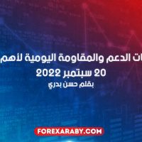 مستويات الدعم و المقاومة اليومية لأهم الأزواج | 20 سبتمبر 2022