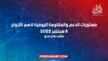مستويات الدعم و المقاومة اليومية لأهم الأزواج | 8 سبتمبر 2022