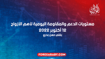مستويات الدعم و المقاومة اليومية لأهم الأزواج | 12 أكتوبر 2022
