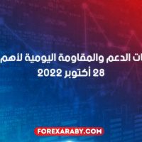 مستويات الدعم و المقاومة اليومية لأهم الأزواج | 28 أكتوبر 2022