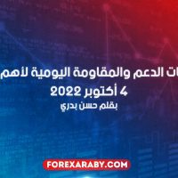 مستويات الدعم و المقاومة اليومية لأهم الأزواج | 4 أكتوبر 2022