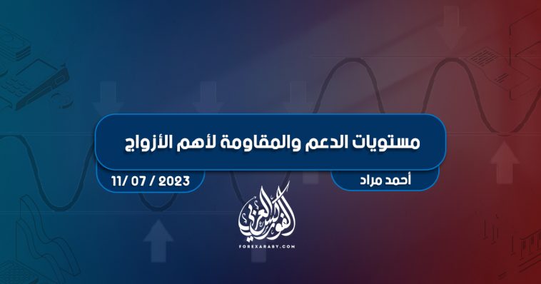 مستويات الدعم و المقاومة اليومية لأهم الأزواج | 11 يوليو 2023