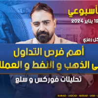 التحليل الأسبوعي من 8 إلى 12 يناير مع توقعات الذهب و النفط لعام 2024