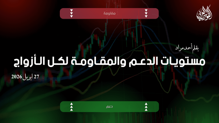 مستويات الدعم و المقاومة اليومية لأهم الأزواج | 27 أبريل 2026