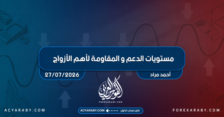 مستويات الدعم و المقاومة اليومية لأهم الأزواج | 27 يوليو 2026