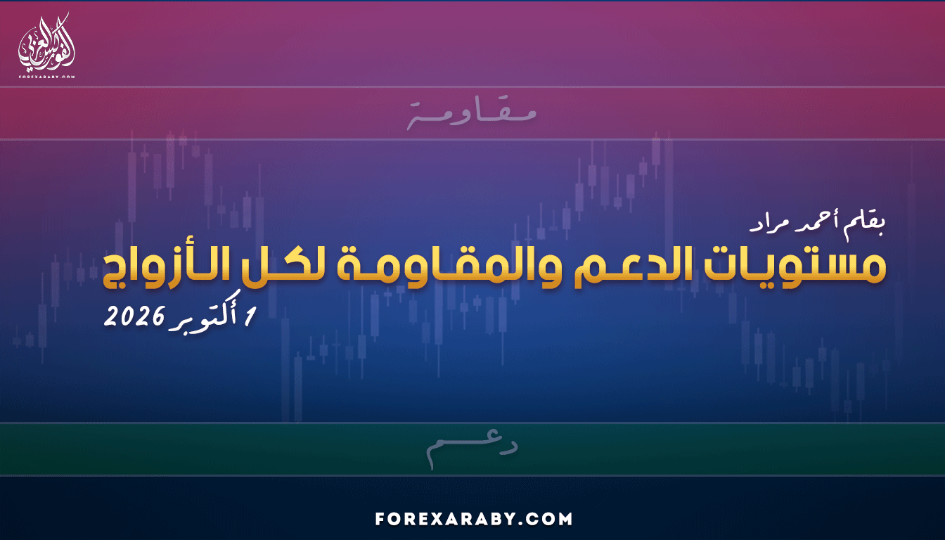مستويات الدعم و المقاومة اليومية لأهم الأزواج | 1 أكتوبر 2026