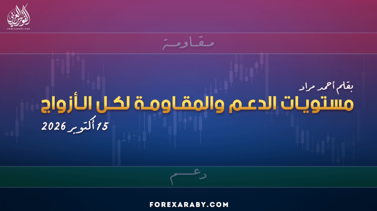 مستويات الدعم و المقاومة اليومية لأهم الأزواج | 15 أكتوبر 2026