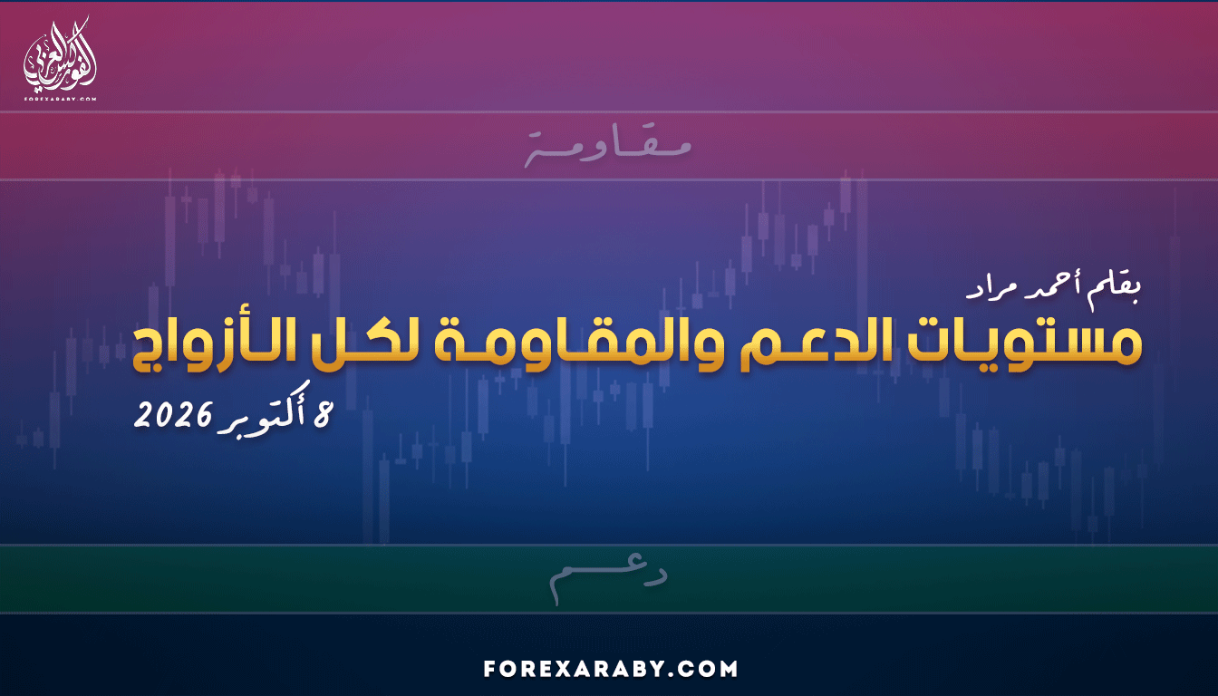 مستويات الدعم و المقاومة اليومية لأهم الأزواج | 8 أكتوبر 2026